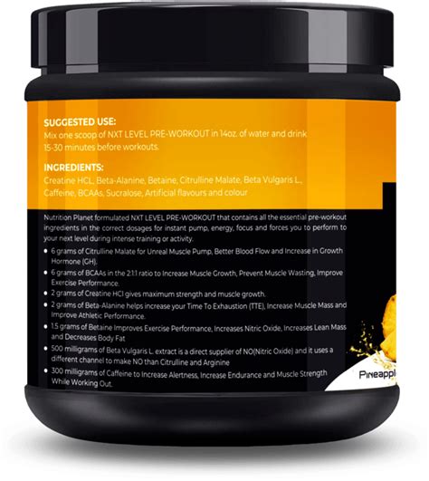 NXT Level Pre-Workout:7 Essential Pre-Workout ingredients in 1 formula that will give you Unreal ...