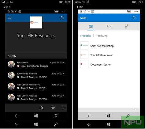 Sharepoint App For Windows 10 Mobile Available For