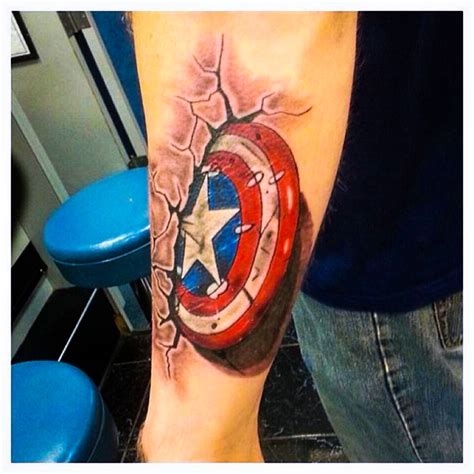 Captain America Shield Tattoo Marvel Tattoos Nerdy Tattoos Geek Tattoo