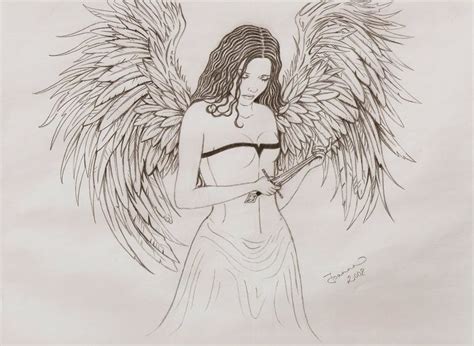 10 Best Angel Tattoo Flash Outline Images On Pinterest Angels Tattoo