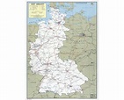 West Germany map - Map of west Germany with cities (Western Europe ...