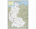 La Germania ovest sulla mappa - Mappa della Germania ovest con la città ...