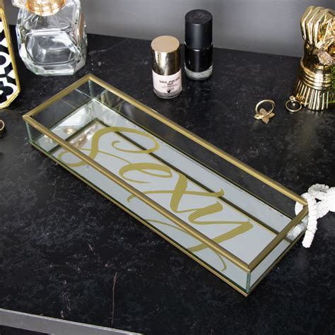Gold Sexy Mirrored Trinket Tray