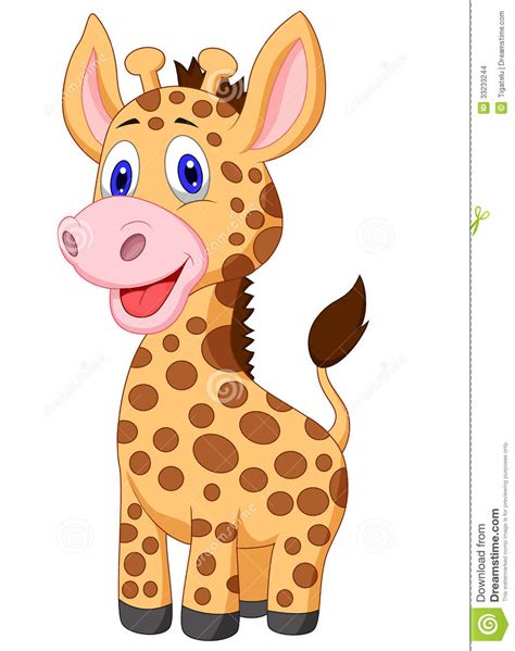 Cute Baby Giraffe Cartoon Stock Images Image 33233244