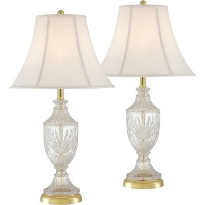 Regency Hill Traditional Table Lamps 26 5 High Set Of 2 Cut Glass Urn