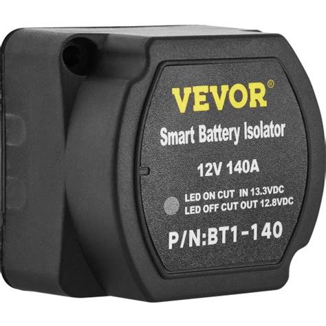Vevor Vevor Split Charge Relay Kit Voltage Sense Relay 4 Mtr 12v 140amp