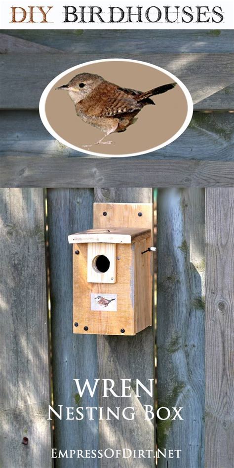 Diy Birdhouses Make A Wren Nesting Box And Find Out What Birds Need