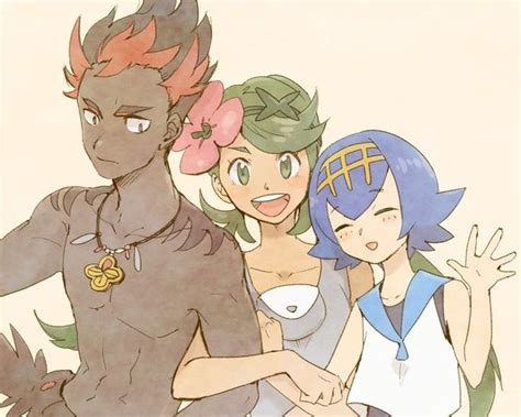 Kiawe Mallow And Lana From Pokémon Sun And Moon Pokemon Moon And Sun