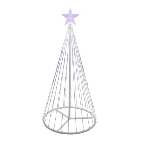 4 purple led lighted show cone christmas tree outdoor decor