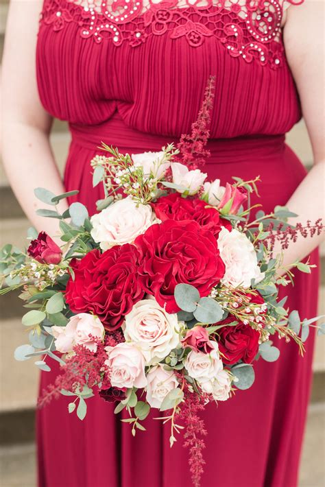 Red and Burgundy Lace Bridesmaids Dresses | Red and Burgundy Lace Bridesma… | Burgundy ...