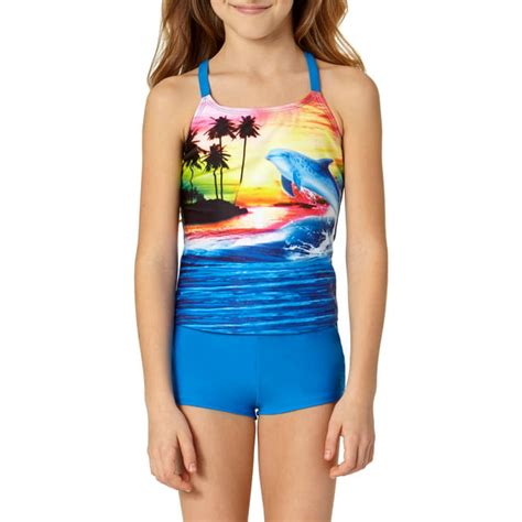 Op Girls Dolphin Dive Tankini Swimsuit
