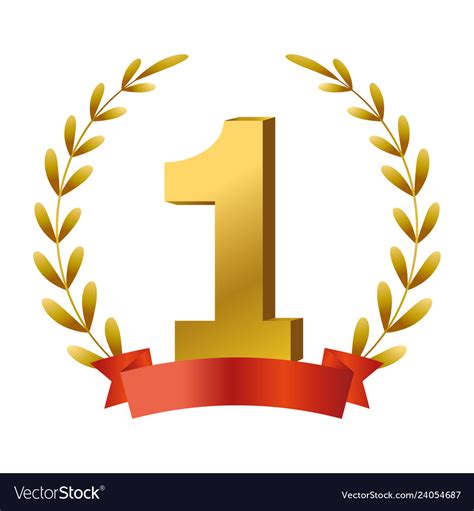 First Place Award Symbol Royalty Free Vector Image