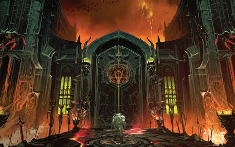 Doom Eternal Doomguy Hells Gate 4k 27 Wallpaper
