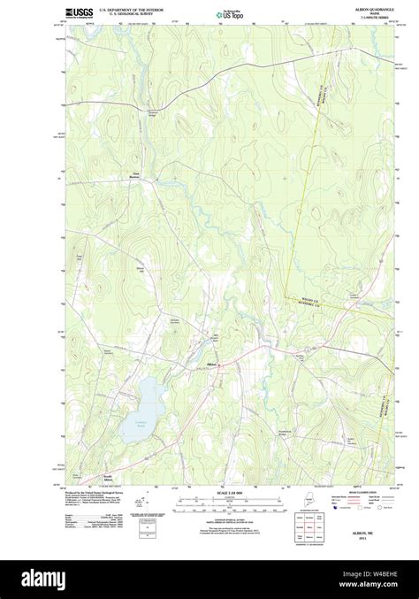 Maine Usgs Historical Map Albion 20110906 Tm Restoration Stock Photo