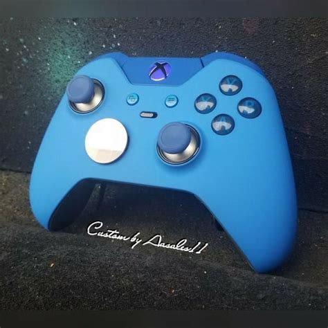 Xbox One Elite Wireless Controller Custom Blue Soft Touch Etsy