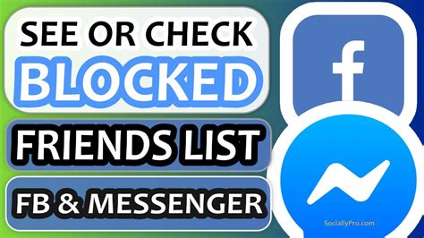 How To Check See Block Friends List On Facebook And Messenger Youtube
