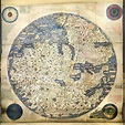 1450 Map of the World by Venetian monk Fra Mauro. The map depicts Asia ...