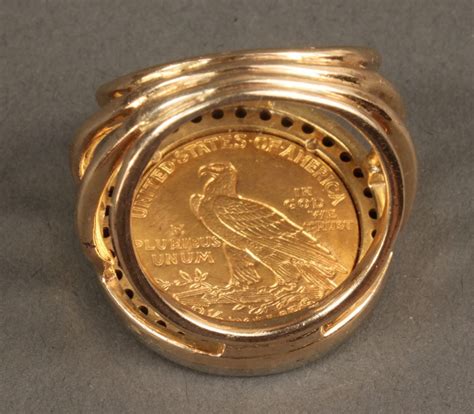 Lot 163 Two 14k And Gold Coin Rings Case Auctions