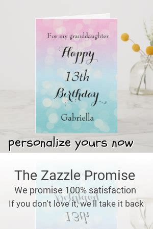 If you love your granddaughter like crazy and think of her as your beautiful princess, don't miss out on wishing her a happy birthday. Happy 13th Birthday Granddaughter Card | Zazzle.com | Happy 13th birthday, Granddaughter ...