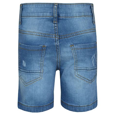 Kids Boys Distressed Denim Shorts Comfort Stretch Jeans Trouser Pants