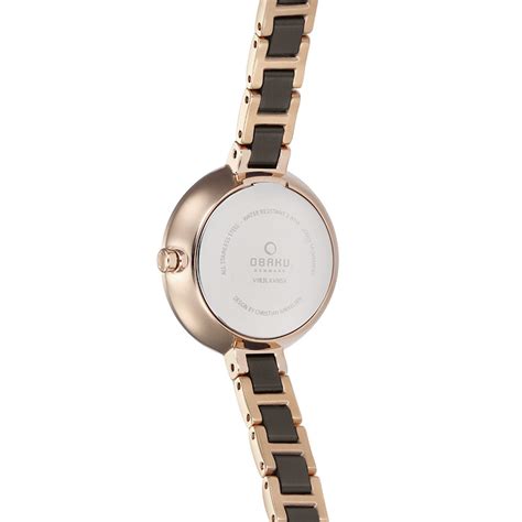 Womens Rosegold Watch Vind Coffee Obaku Official®