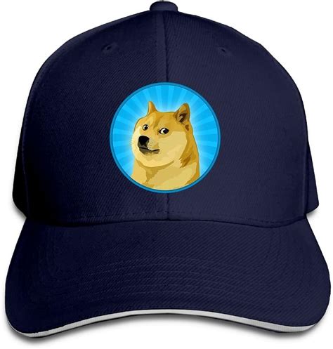 Fonsisi Doge Head Funny Logo Unisex Sandwich Peaked Cap Adjustable