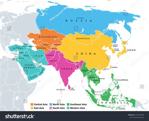 Political Map Of Asia 2022