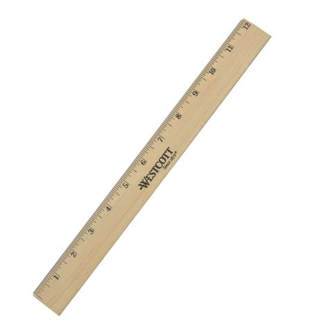 Westcott Wood Ruler 12 Beveled English Single Metal Edge Walmart