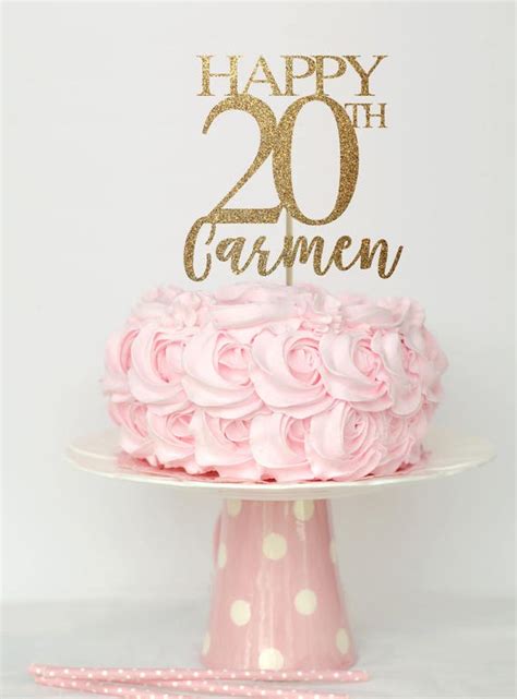 20 And Fabulous Cake Topper 20 Birthday Decorations 20