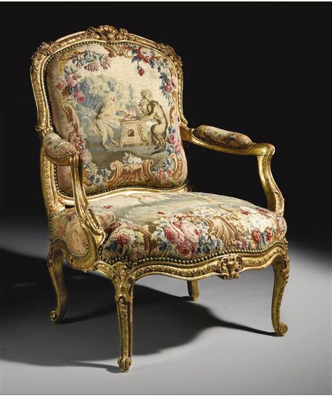 Fauteuil à La Reine With Antique Gobelin Tapestry Upholstery Antique