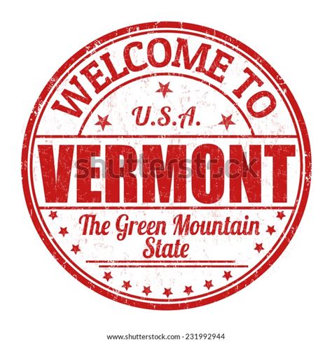 Welcome Vermont Grunge Rubber Stamp On Stock Vector Royalty Free