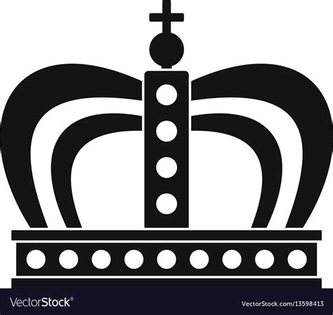 Monarchy Crown Icon Simple Style Royalty Free Vector Image
