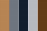 Navy Blue and Brown Color Palette