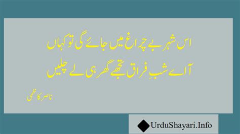 Es Sher Nasir Kazmi Sad Poetry Urdu Shayari