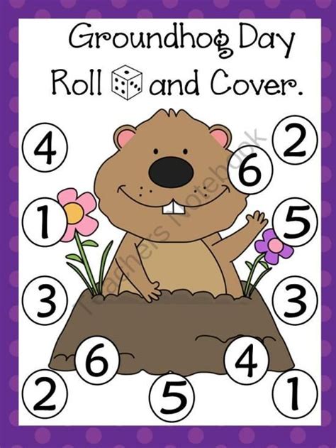 Groundhog's day is celebrated in the usa on february 2 in punxsutawney, pennsylvania. Groundhog Roll and Cover Games product from Bilingual ...