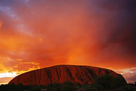 Sunrise And Sunset At Uluru Uluru Australia
