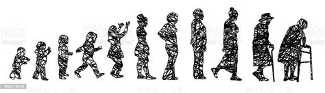 Woman Through The Ages Scribble Stock Illustration Download Image Now