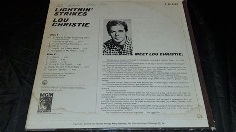 Lou Christie Lightnin Strikes Original Rare Lp Ebay