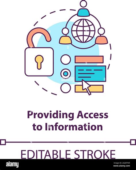 Providing Access To Information Concept Icon Stock Vector Image And Art