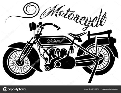 Old Vintage Motorcycle — Stock Vector © Suhendra79 161193370