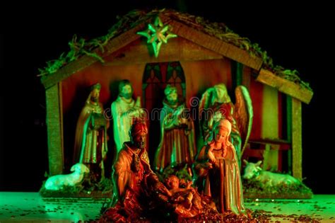 nativity scene with figures christmas manger scene with figures of jesus mary joseph sheep