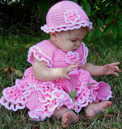 Savannah Ruffled Baby Set Crochet Pattern Maggies Crochet