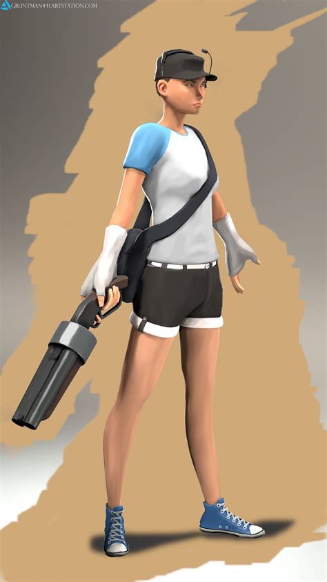 Artstation Team Fortress 2 Female Scout Paintover