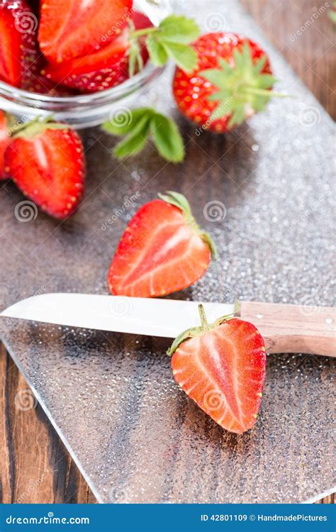 Strawberry Pieces Stock Image Image Of Fruity Delicious 42801109