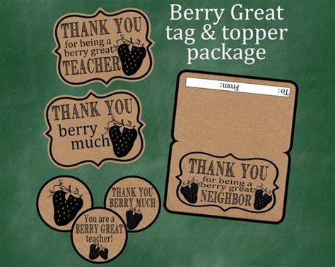 Berry Great Teacher Appreciation Thank You Mothers Day Etsy