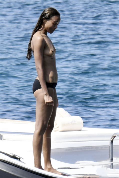 Zoe Saldana Topless Nude Photos On A Yacht My Xxx Hot Girl