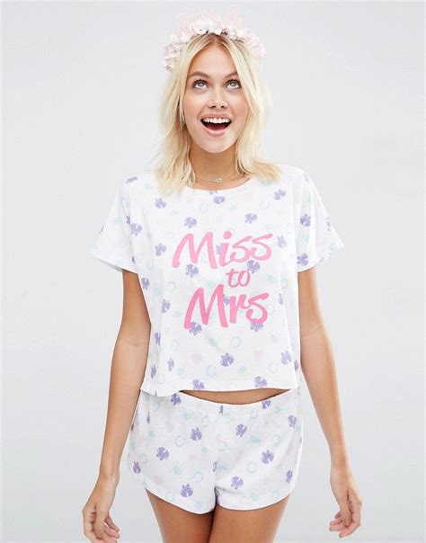 ASOS BRIDAL Miss To Mrs Tee Short Pyjama Set At Asos Com Bridesmaid