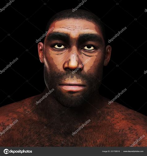 Ilustración Digital Homo Erectus Fotografía De Stock © 3quarks