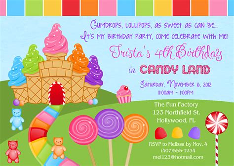 Candyland Invitations Printable Free