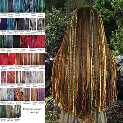 Yarn Dread Falls Clip In Dreadlocks Set Of 5 Or 6 Dreads